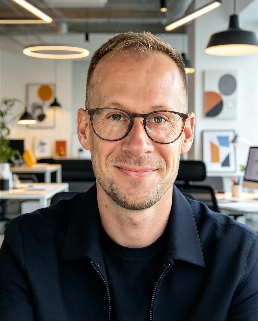 Anders Berendt Svendsen wearing a dark shirt